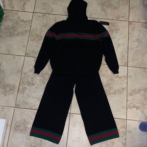 NWT- 2pc Hooded sweater pant set